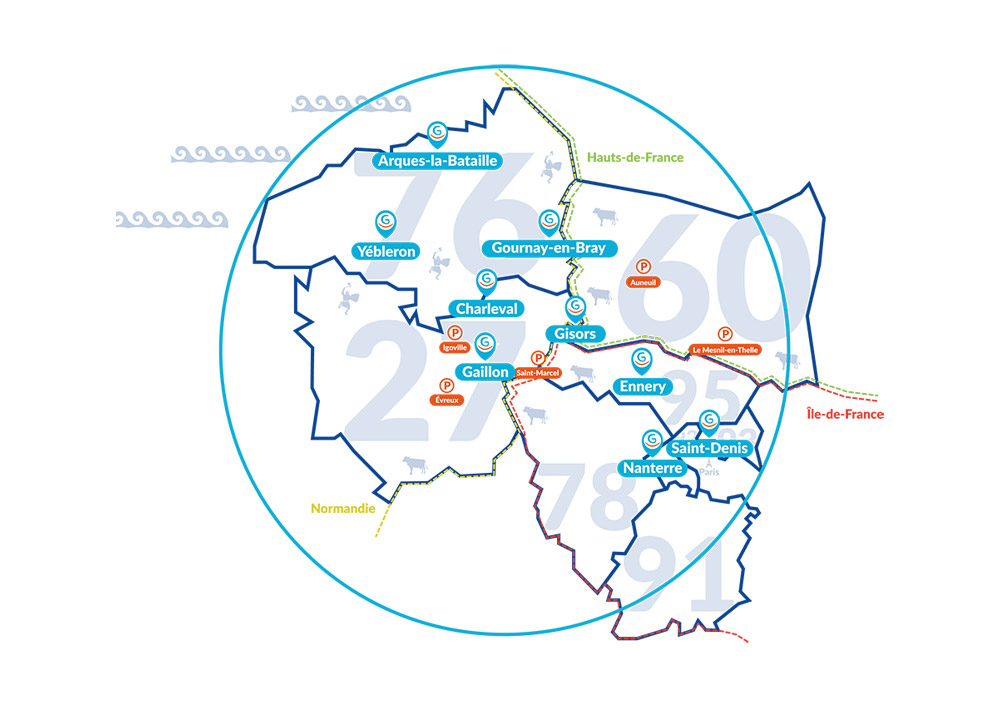 Carte des implantations de Grisel en 2026